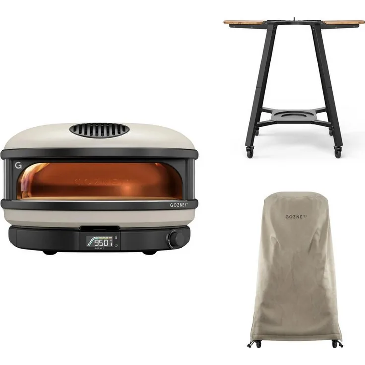 GOZNEY° Gozney Arc XL Pizzaofen, inkl. lange Abdeckhaube und Standfuß, für Pizzen bis 16 Zoll, hoher Wetterschutz und ergonomische Arbeitshöhe