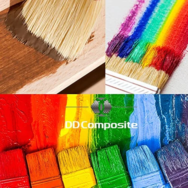 DD Composite Laminierpinsel Sets Flachpinsel Kunststoffstiel verzinkte Zwinge für Farben, Lacke und Lasuren (30mm, 48Stück) - Hochwertige Malerpinsel für saubere Streichergebnisse – Bild 3