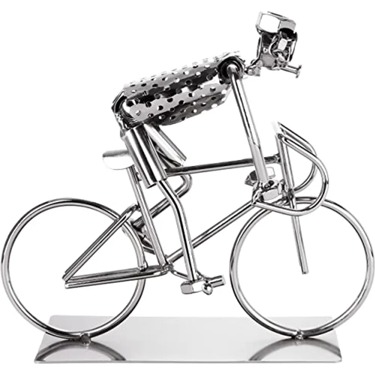 Schraubenmännchen Fahrradfahrer - Fahrrad Eisenfigur Metallfigur – Bild 2
