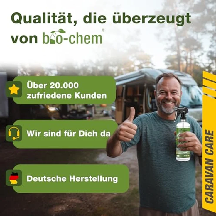 bio-chem Caravan Außenpflege BASIC-SET 3-teilig Allzweckreiniger (Bundle) - Kraftvolle Reinigung für Caravan, Wohnmobil, Wohnwagen (Made in Germany) – Bild 6