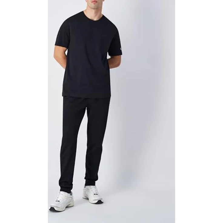 Champion T-Shirt Casual, Herren, Figurbetont, 100% Baumwolle, Schwarz, 2er-Pack (L) – Bild 4
