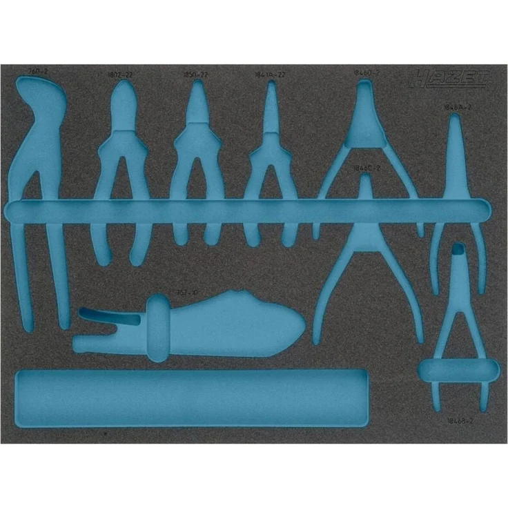 Hazet 2-Komponenten Weichschaum-Einlage für Art.Nr. 163-370/9, unbestückt, 519 x 392 mm, Made in Germany