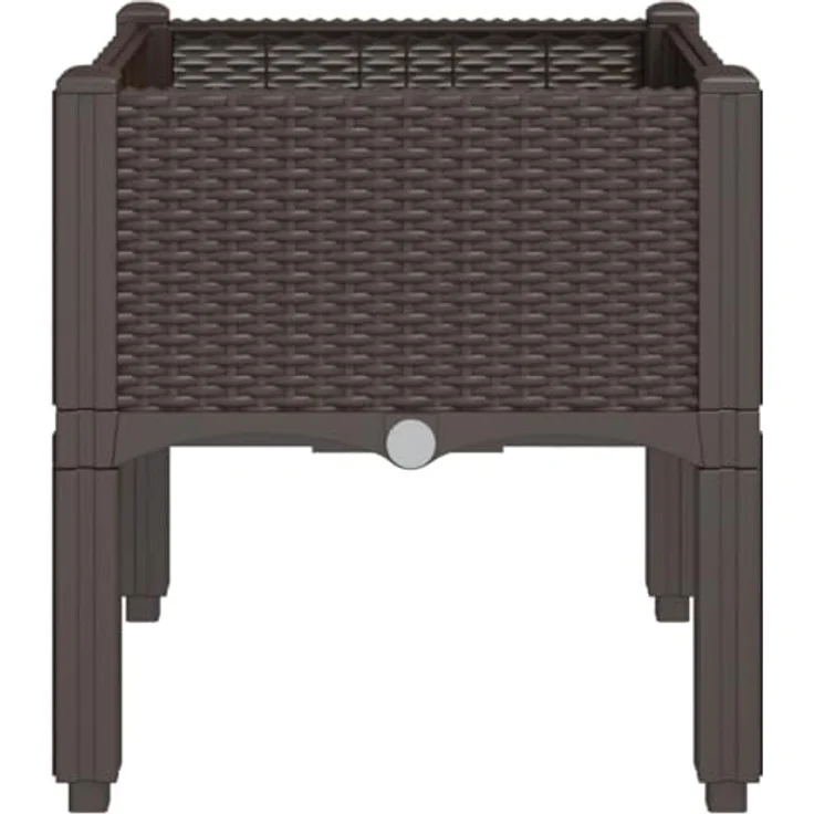 vidaXL Pflanzkasten mit Beinen Braun 40x40x42 cm PP – Bild 5