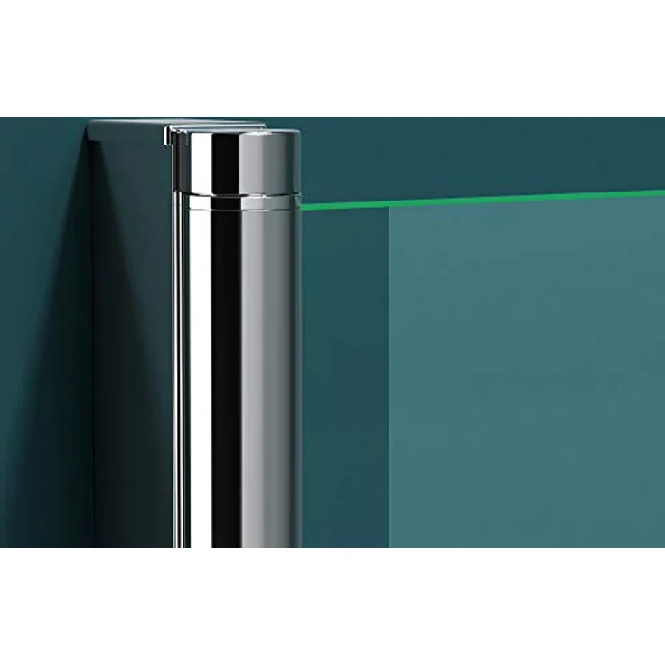 Mai & Mai Duschwand für Badewanne, faltbar 180° aus 6mm ESG-Sicherheitsglas teilsatiniert mit NANO-Beschichtung, 94x140cm – Bild 5