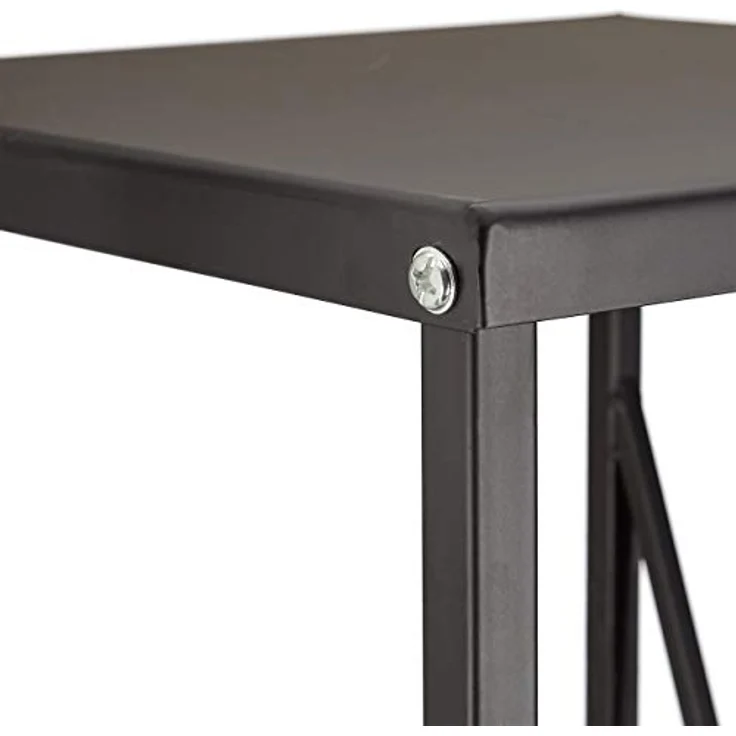 Relaxdays Kaminholzregal aus Stahl, pulverbeschichtetes Brennholzregal, Kaminholzständer HBT 111x34x34 cm, schwarz – Bild 3
