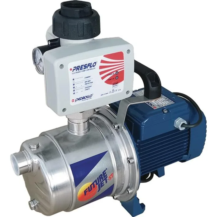 Pedrollo EVOJET AUTO FUTUREJETm 2A INOX, Gartenpumpe aus Edelstahl mit automatischer Pumpensteuerung und Trockenlaufschutz
