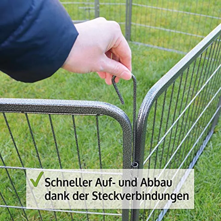 zooprinz erstklassiges Freilaufgehege (Hundezaun) Dog Run - besonders stabiles Gitter - 4 Modelle zur Wahl, 70,5 cm – Bild 5