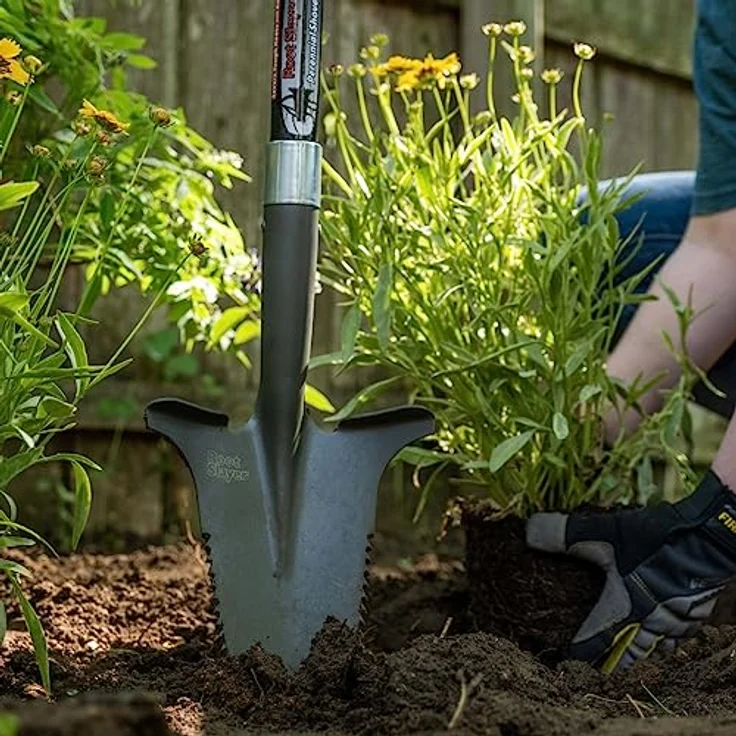 RootSlayer Spaten speziell massiv – Venteo – Rot – Erwachsene – Ultra-scharfe Zähne aus Stahl, extrem robust und leicht – Bild 3