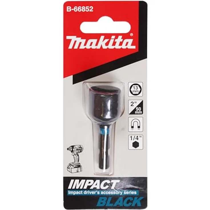 Makita B-66852 Bit- und Steckschlüsselset, magnetischer Steckschlüssel 13 mm mit 1/4″ Sechskantaufnahme aus S2-Spezialstahl – Bild 3