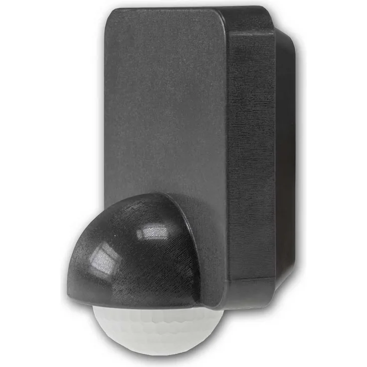 world-trading-net Aufputz-Bewegungsmelder "CBM 65a", 360° Infrarot-Sensor bis 1200W, Schutzklasse IP65, anthrazit/grau mit weißer Linse
