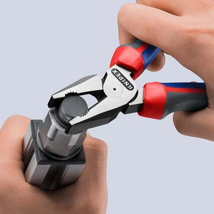 KNIPEX 02 02 180 Kraft-Kombizange schwarz atramentiert mit Mehrkomponenten-Hüllen 180 mm – Bild 4