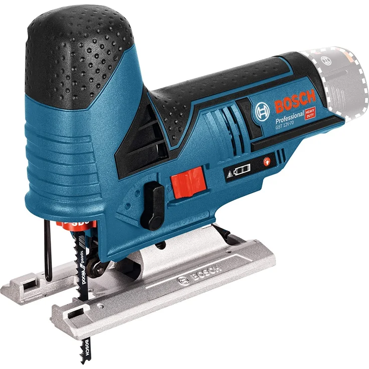 Bosch Professional 12V System Akku Stichsäge GST 12V-70 (2x Sägeblatt, Gleitschuh, Spanreißschutz, Schnitttiefe in Holz: 70 mm, ohne Akkus und Ladegerät, in L-BOXX) – Bild 2