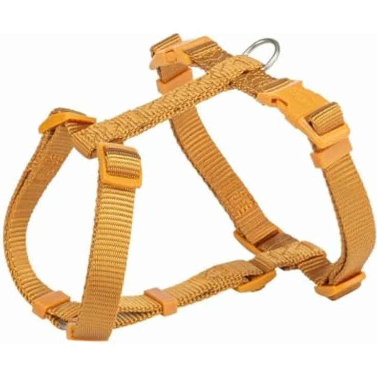 TRIXIE Premium Geschirr S-M, 42-60 cm/15 mm, verstellbare Gurte für optimale Passform, Curry