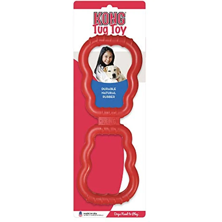 KONG – Tug – Robuster, Dehnbarer Naturkautschuk, Zerrspielzeug – Für Mittelgroße Hunde – Bild 5