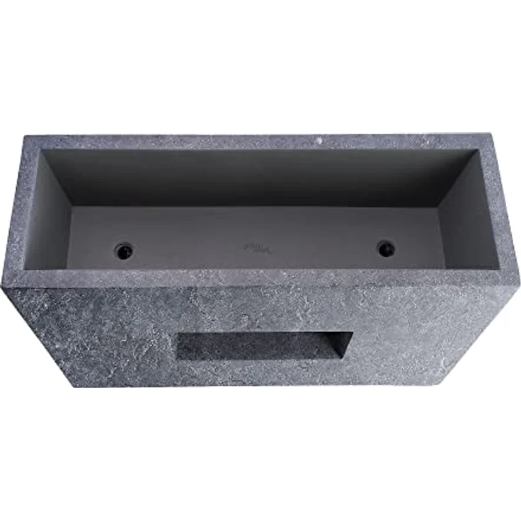 Pflanzwerk® VISTA Premium Hochbeet Pflanzkübel, Rechteckig, Handgefertigt aus Fiberglas mit Lotus-Effekt, Frostbeständig, 20-25 Liter – Bild 3