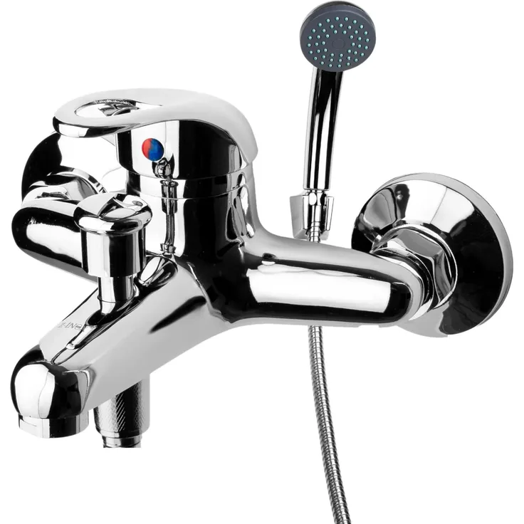 Zilan ZLN-7710 Badewannenarmatur, Edelstahl mit Handbrause und verchromter Oberfläche, elegante Montage