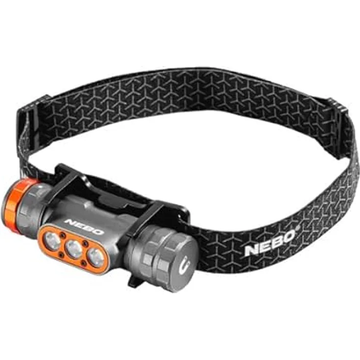 NEBO Transcend 1500 - Aufladbare Stirnlampe mit 1500 Lumen - Schwarz