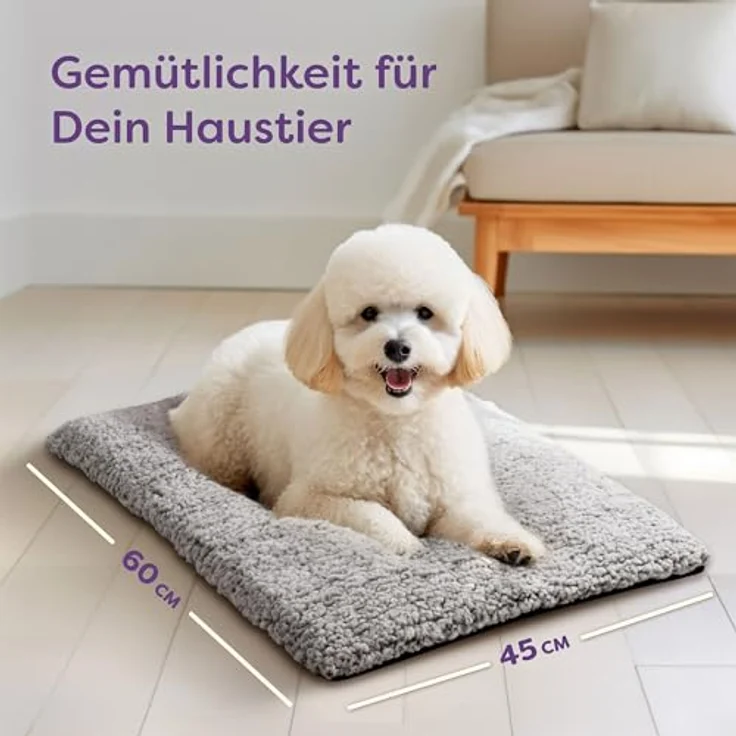 Selbstheizende Decke für Katzen & Hunde 60x45cm - Weich & kuschelige Katzendecke - Geräuschdämpfung - Waschbarer Bezug - Mit Rutschfester Unterseite – Bild 2