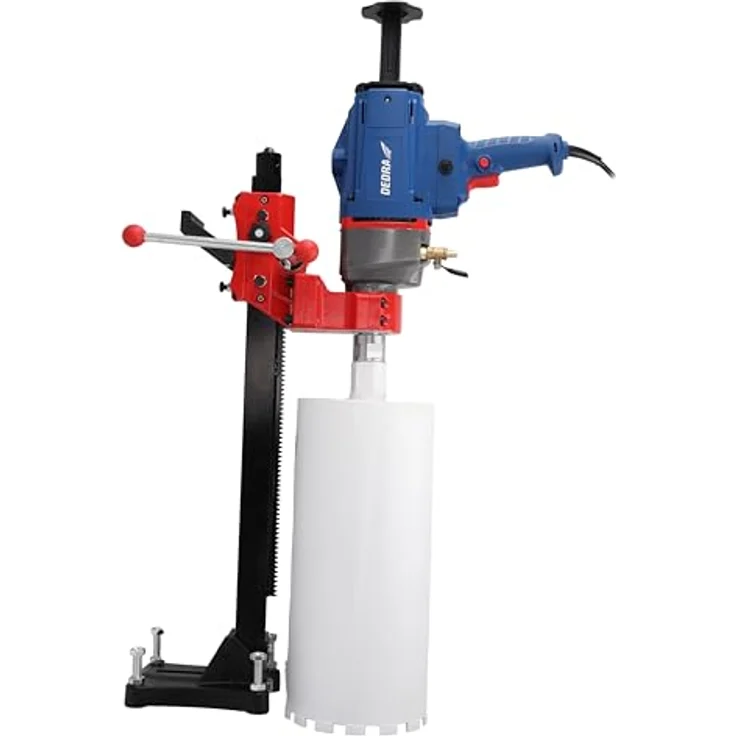 Dedra Betonbohrgerät mit Ständer, max. Durchmesser ø 205 mm, 2300 W, 14000 U/Min, Wasserzufuhrsystem, Überstromschutz, Sanftanlauf, universal 1¼'' Bohrkronenanschluss – Bild 4