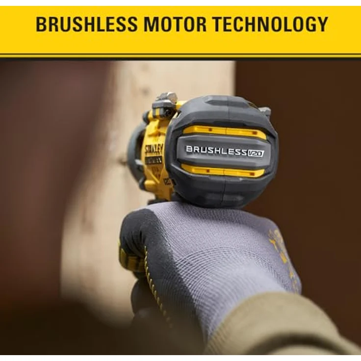 STANLEY FATMAX SFMCF830B-XJ, 18V V20 Akku-Schlagschrauber mit 203 Nm Drehmoment, bürstenlosem Motor, LED-Licht und Gürtelclip, ohne Akku und Ladegerät – Bild 3