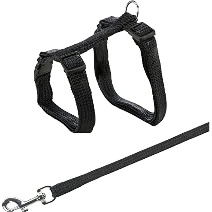 Trixie 4185 Katzengeschirr mit Leine, Nylon, 22–42 cm/10 mm, 1,25 m – Bild 1