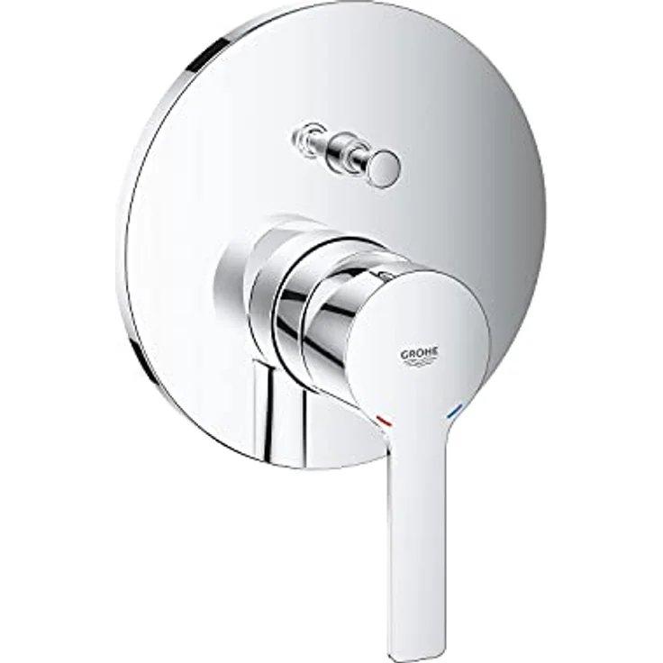 GROHE Lineare 1-Loch-Einhand-Wannenbatterie Chrom, Fertigmontageset für Rapido SmartBox mit SilkMove Technologie und verstellbarer Wandrosette – Bild 1