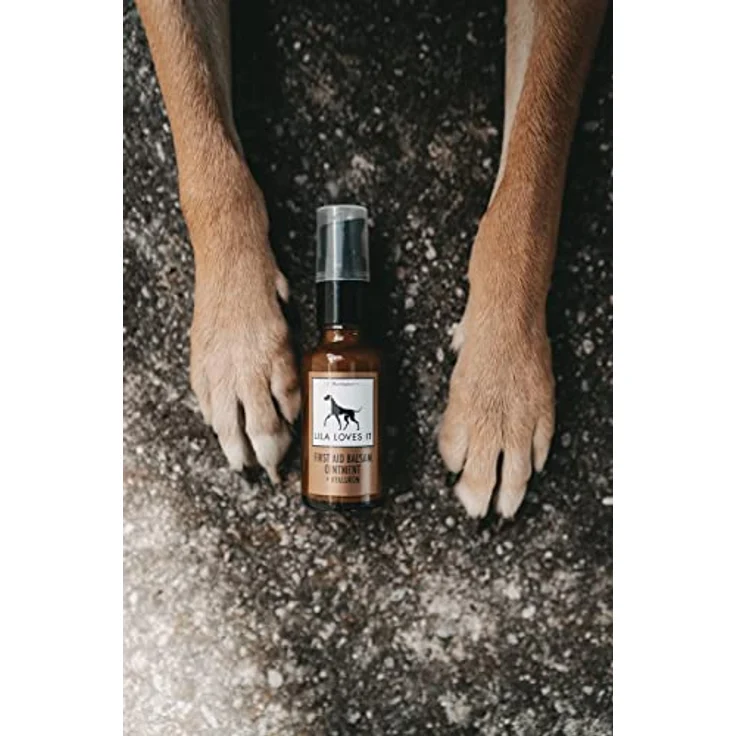 Wundsalbe für Hunde – natürlicher Balsam, mit Aloe Vera und pflanzlichen Ölen, regeneriert und lindert Juckreiz, mit Hyaluron und Zink, FIRST AID BALSAM von LILA LOVES IT, 30 ml – Bild 3