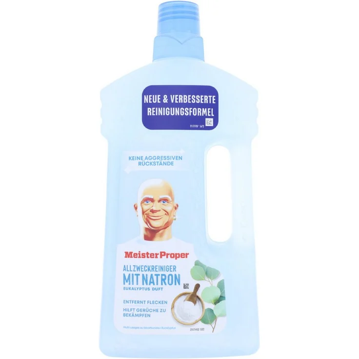 MEISTER PROPER Meister Proper Allzweckreiniger mit Natron, Eukalyptus Duft, 1 Liter, effektive Fleckenentfernung und geruchsneutralisierend – Bild 1