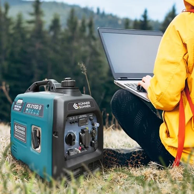 Könner & Söhnen KS 2100i S Inverter Stromerzeuger 2000W, tragbar, geräuscharm, ECO-Modus, 62 dB, mit USB-Anschlüssen – Bild 2