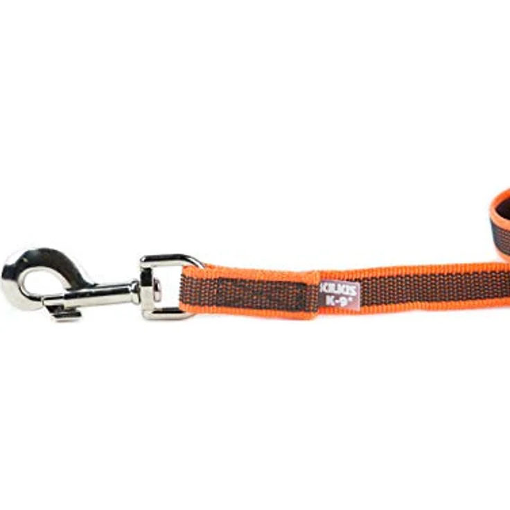 Julius-K9 Schleppleine Super Grip, gummierte und wasserfeste Hundeleine mit Handschlaufe, orange – Bild 4