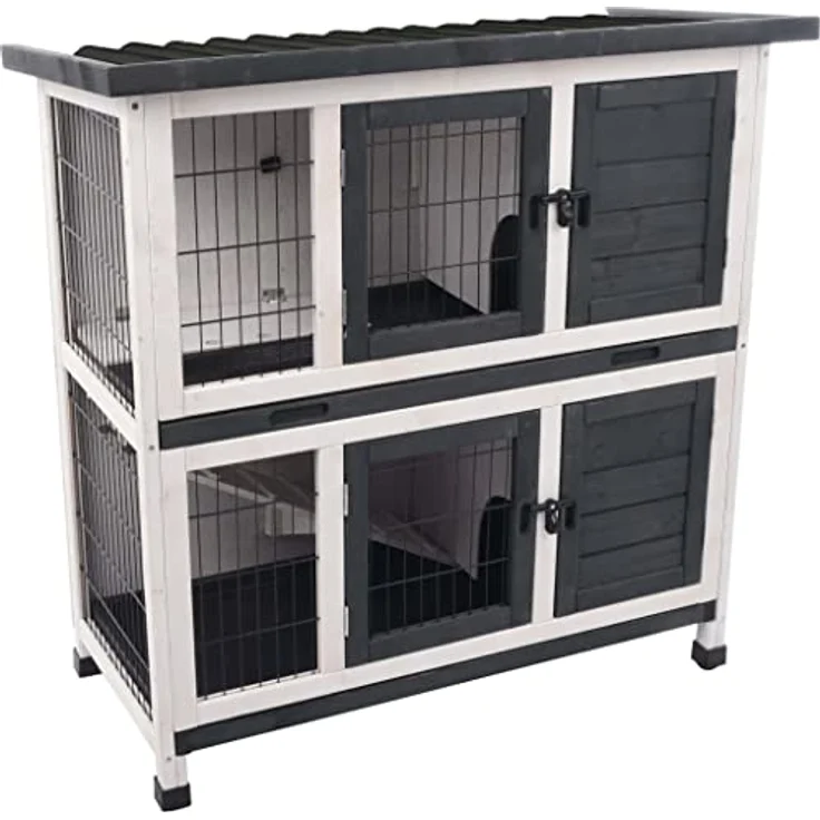 KANINCHENSTALL Combi 1 Rustic 100x50x102CM – Bild 1