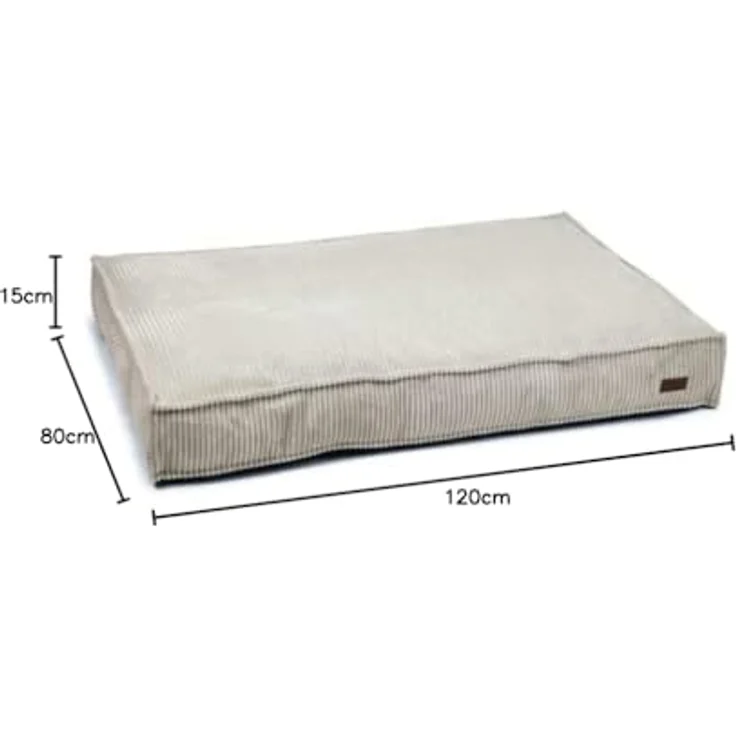 Designed By Lotte Hundekissen Ribbed hellgrau, Polyester, Flockenfüllung, maschinenwaschbar – Bild 2