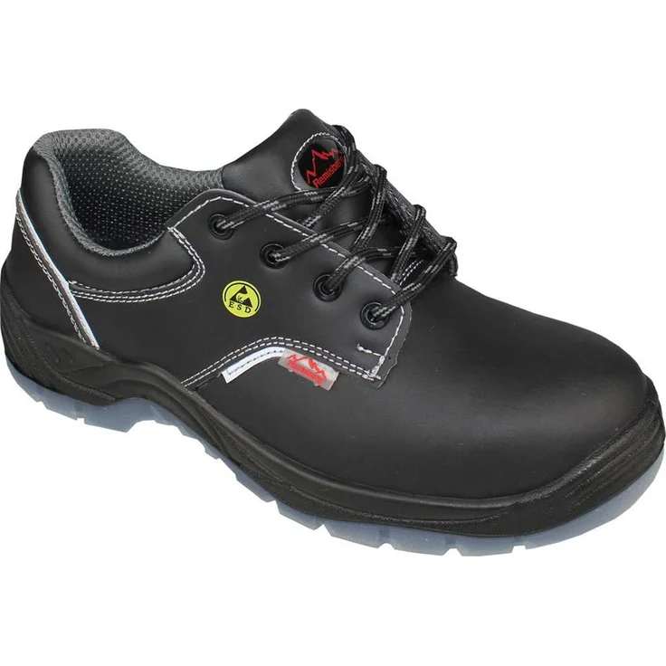 Remisberg Sicherheitsschuh Coruna-ESD S3, ESD-zertifiziert, Leder, Größe 44, schwarz, rutschhemmende PU-Laufsohle