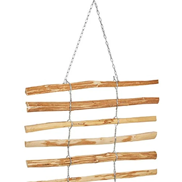 dobar® 93306 Rankleiter & Steckzaun | Rankhilfe für den Außenbereich | Dekorativer Sichtschutz aus unbehandeltem Haselnuss-Holz | Steckzaun | Staketenzaun | Gartenzaun | 50 x 200 cm | Natur – Bild 2