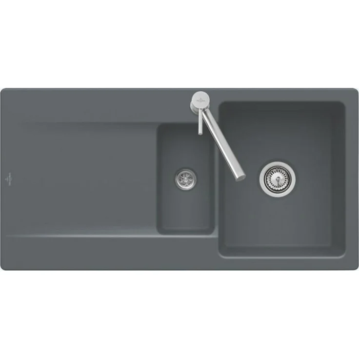 Villeroy & Boch Siluet 60 R Spülbecken, steam, reversibel, TitanCeram, für Unterschränke ab 60 cm, einsetzbar mit Dampfgarschalen GN 1/3