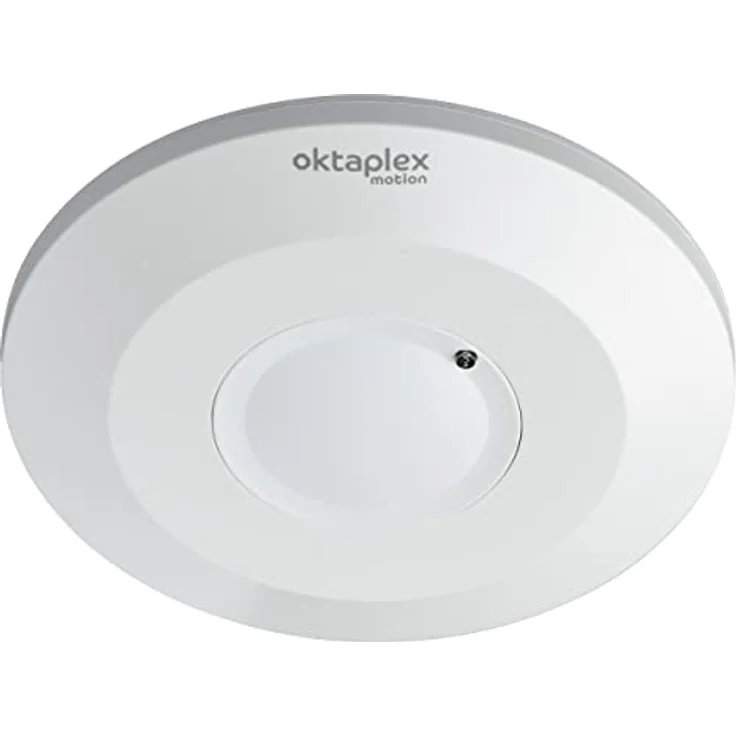 Oktaplex Ida Decken-Bewegungsmelder flach 360° Hochfrequenz-Sensor 2-16m Reichweite 230V Präsenzmelder weiß mit Dämmerungssensor – Bild 1