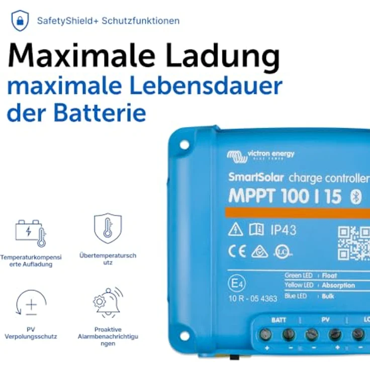 Victron MPPT 100/15 SmartSolar Laderegler 12/24V 15A – Bild 8