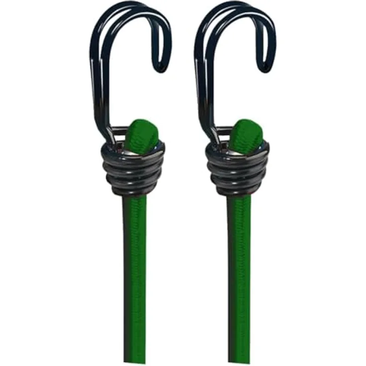 Basi GSS Expanderseil mit Haken, 2er Set, 800 mm, grün, Zurrkraft 40 kg