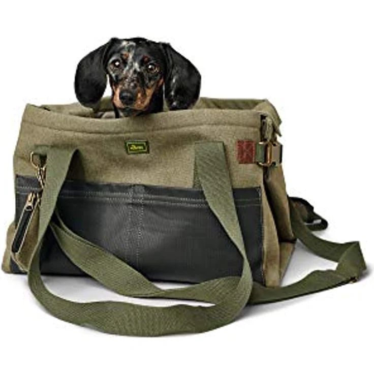 HUNTER Madison 2-in-1 Tragetasche & Decke für Hunde und Katzen, praktisch für unterwegs und auf Reisen Farbe Khaki, Größe one-Size – Bild 1