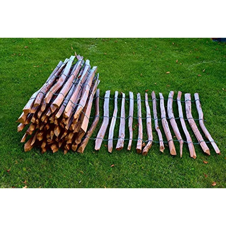 Sunnypillow Staketenzaun aus Haselnuss, 26 Größen, Höhen 50-150 cm, Längen 3/5/10m, Wetterfest und robust – Bild 3