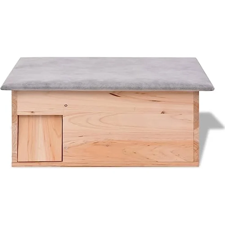 vidaXL Igelhaus 45x33x22 cm Holz – Bild 3