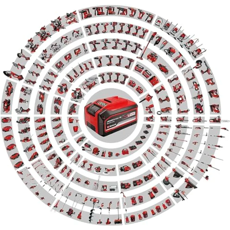Einhell Akku-Bohrschrauber TE-CD 18/45 3X-Li+22 Power X-Change (18 V, 45 Nm, Winkelaufsatz, Exzenter Aufsatz, 22-tlg. Bitset, 2,0 Ah-Akku, Ladegerät + E-Box) – Bild 2
