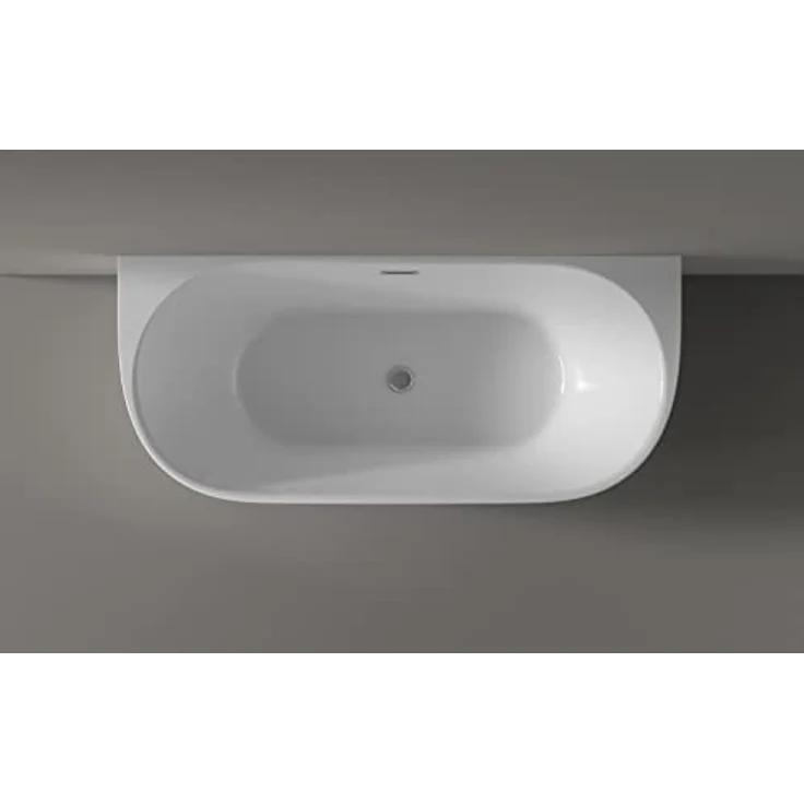 BERNSTEIN Freistehende Badewanne Lena 170 x 75 x 60 cm in Weiß glänzend - Sanitäracryl, Doppelwandige Konstruktion, 5 Jahre Garantie – Bild 4