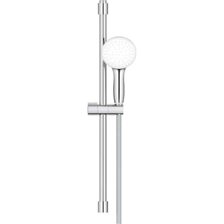 GROHE Tempesta Brausestangenset 110, 600mm, Handbrause mit Rain-Strahl, 16,6 l/min, Chrom, Brauseschlauch Relexaflex 1750mm – Bild 2