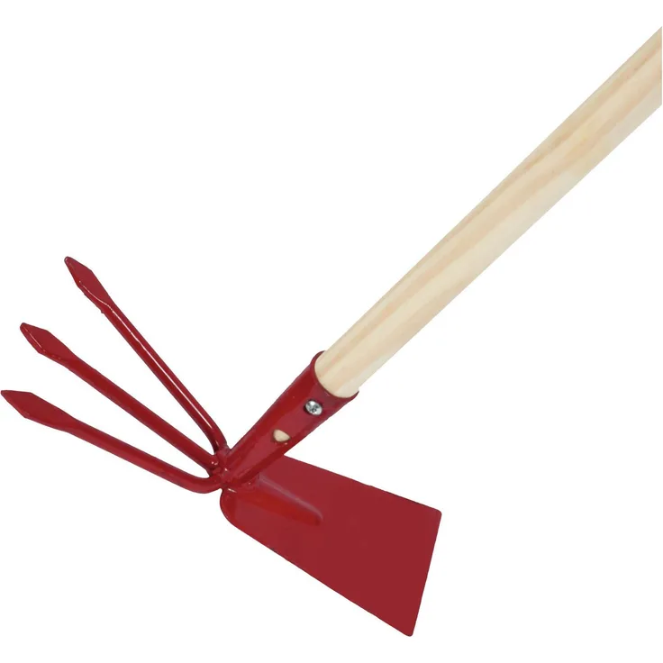 Floraworld Doppelhacke mit Stie1 400 mm, Gartenhacke mit 9 cm Arbeitsbreite, pulverbeschichteter Stahl in grün