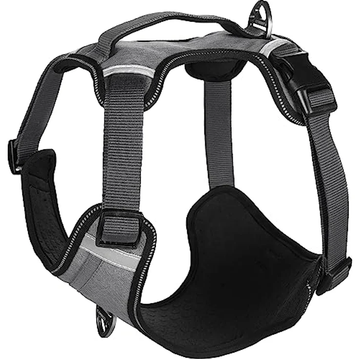 Flamingo Geschirr Heron GRAU XXL, für Hunde 70-98CM, 25MM Breite – Bild 2