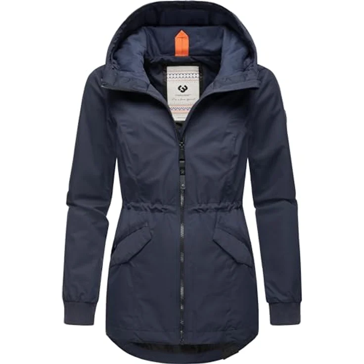 Ragwear Outdoorjacke Dowey Tech wasserdicht mit großer Kapuze, Damen Übergangsjacke, schwarz – Bild 4