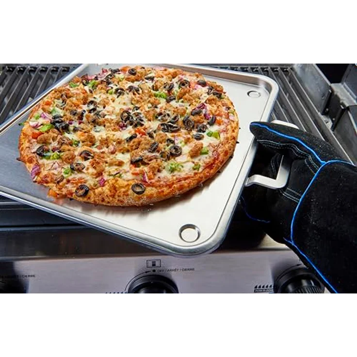 Broil King Grill-/Grillzubehör, Grillhandschuhe Leder, edelstahl, 38 x 5 x 18 cm, 60528 – Bild 4