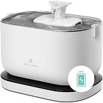 PETLIBRO Trinkbrunnen für Katze Kabellos mit Bewegungsmelder, 2,5L/84oz Dockstream Batteriebetrieben Katzenbrunnen Kabellos mit Akku 5000mAh, 23dB Ultraleise, Einfache Reinigung, BPA-frei