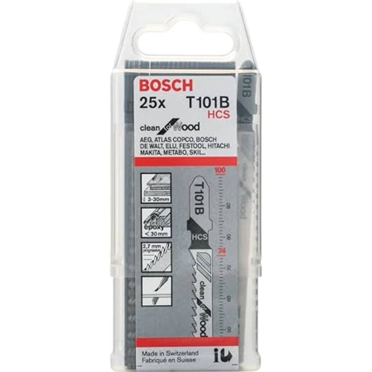 Bosch Professional Stichsägeblätter Holz T101B 25 Stück – Bild 2